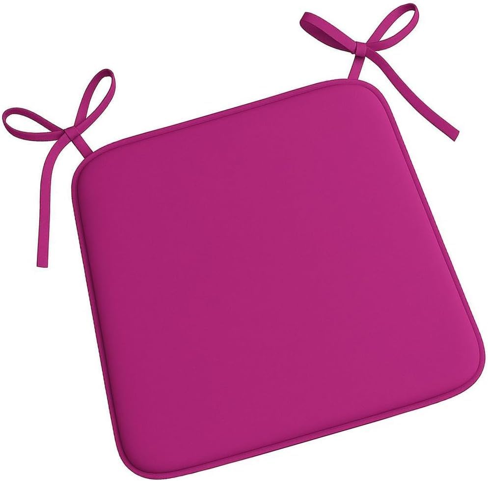 Multicolour Square Chair Seat Pads 38x38cm – 3cm Thick Cushions with Ties | Night Zone