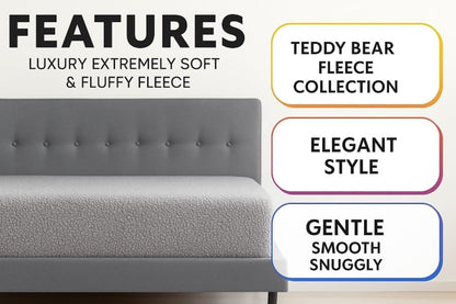 Teddy Fleece Fitted Sheet 30cm Deep – Extra Deep Teddy Bear Bedding | Night Zone