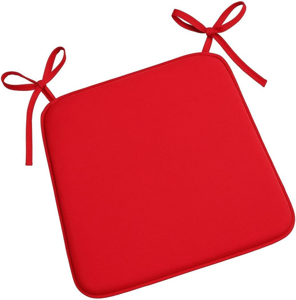Multicolour Square Chair Seat Pads 38x38cm – 3cm Thick Cushions with Ties | Night Zone