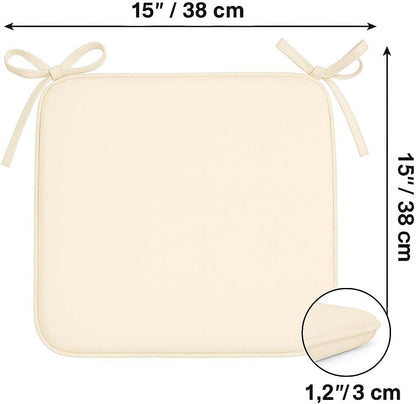 Multicolour Square Chair Seat Pads 38x38cm – 3cm Thick Cushions with Ties | Night Zone