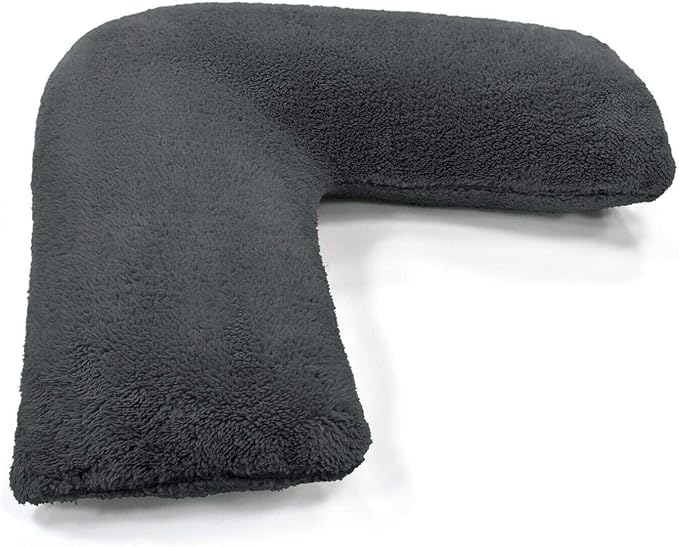 Teddy Bear Fleece V Shaped Pillow with Case or V Pillowcase Only – Soft Support Cushion | Night Zone
