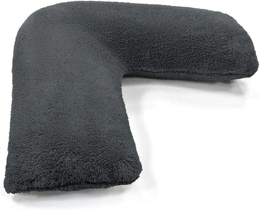 Teddy Bear Fleece V Shaped Pillow with Case or V Pillowcase Only – Soft Support Cushion | Night Zone