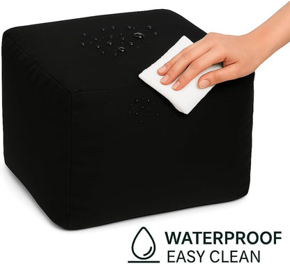 Waterproof Bean Bag Footstool Poufy Cube 40x40cm – Indoor & Outdoor Seating | Night Zone