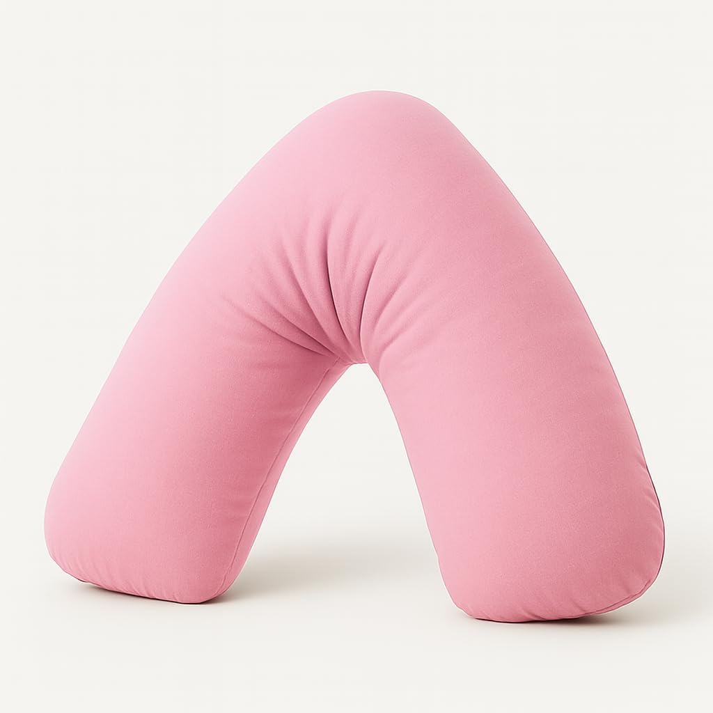 Easy Care Polycotton Orthopaedic V Shaped Pillow with Case or V Pillowcase Only | Night Zone