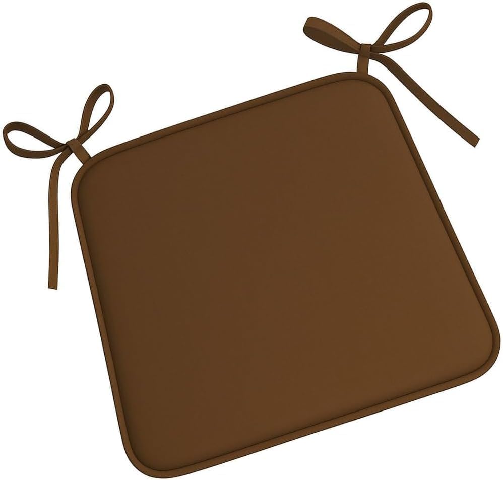 Multicolour Square Chair Seat Pads 38x38cm – 3cm Thick Cushions with Ties | Night Zone