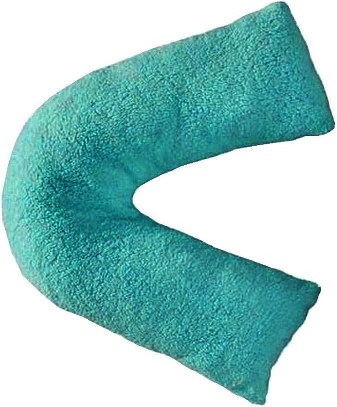 Teddy Bear Fleece V Shaped Pillow with Case or V Pillowcase Only – Soft Support Cushion | Night Zone