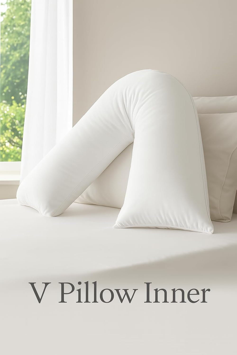 Easy Care Polycotton Orthopaedic V Shaped Pillow with Case or V Pillowcase Only | Night Zone
