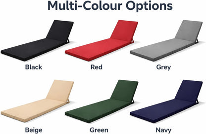 Sun Lounger Cushion Seat Pad – Thick Padded Outdoor Garden Recliner Cushion | Night Zone