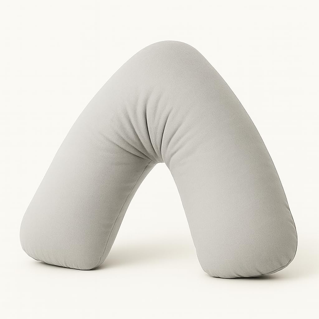 Easy Care Polycotton Orthopaedic V Shaped Pillow with Case or V Pillowcase Only | Night Zone