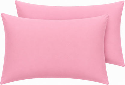 Housewife Polycotton Pillowcases Pair – Luxury Plain Dyed Easy Care Bedding | Night Zone