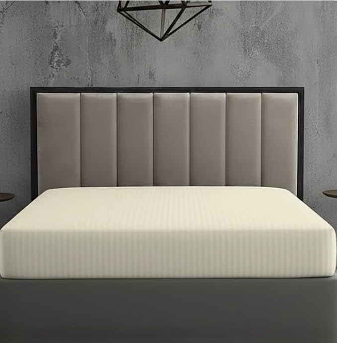 250 Thread Count Satin Stripe 100% Cotton Flat Sheet – Luxury Hotel Style Bed Sheet | Night Zone