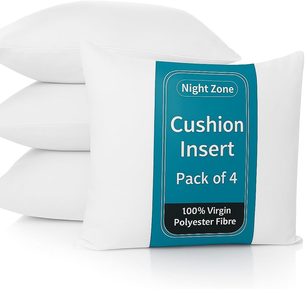 Cushion Inner Pads Pack of 4 – Square Cushion Inserts & Fillers | Night Zone