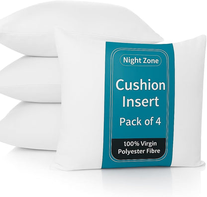 Cushion Inner Pads Pack of 4 – Square Cushion Inserts & Fillers | Night Zone