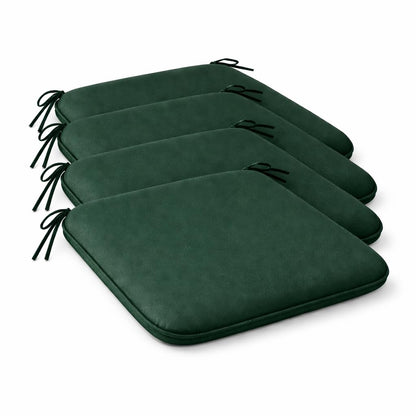 Pack of 4 Waterproof Chair Pads 38 x 38 cm – Indoor & Outdoor Seat Cushions with Ties | Night Zone