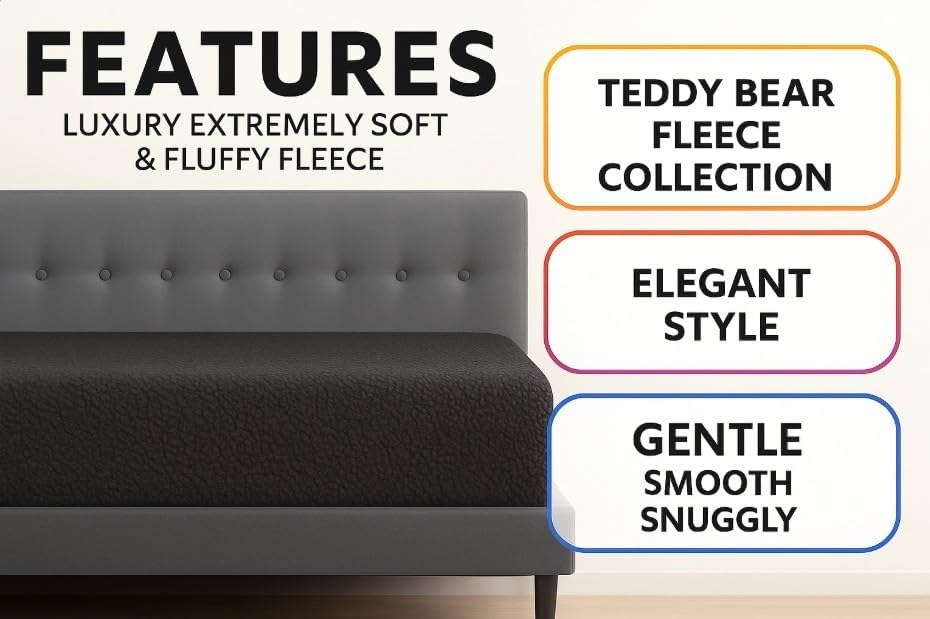 Teddy Fleece Fitted Sheet 30cm Deep – Extra Deep Teddy Bear Bedding | Night Zone