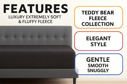 Teddy Fleece Fitted Sheet 30cm Deep – Extra Deep Teddy Bear Bedding | Night Zone
