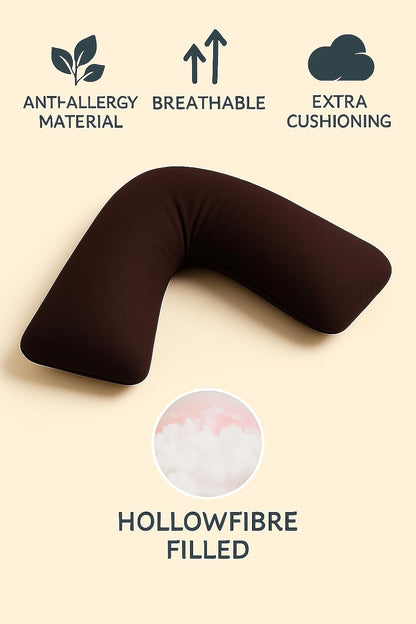Easy Care Polycotton Orthopaedic V Shaped Pillow with Case or V Pillowcase Only | Night Zone