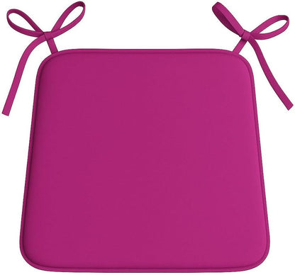 Multicolour Square Chair Seat Pads 38x38cm – 3cm Thick Cushions with Ties | Night Zone