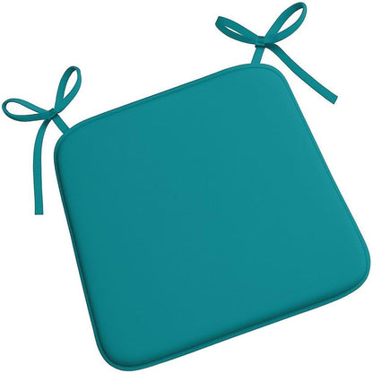 Multicolour Square Chair Seat Pads 38x38cm – 3cm Thick Cushions with Ties | Night Zone