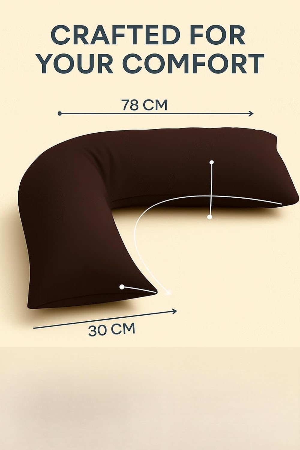 Easy Care Polycotton Orthopaedic V Shaped Pillow with Case or V Pillowcase Only | Night Zone