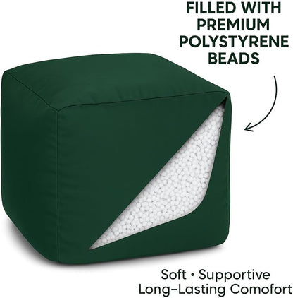 Waterproof Bean Bag Footstool Poufy Cube 40x40cm – Indoor & Outdoor Seating | Night Zone