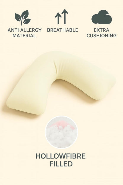 Easy Care Polycotton Orthopaedic V Shaped Pillow with Case or V Pillowcase Only | Night Zone