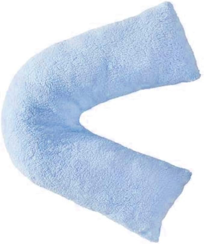 Teddy Bear Fleece V Shaped Pillow with Case or V Pillowcase Only – Soft Support Cushion | Night Zone