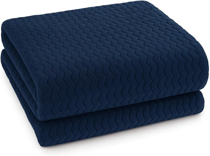 Wave Flannel Fleece Throw Blanket – Ultra Soft Warm Sofa & Bed Throw | Night Zone