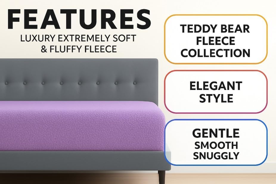 Teddy Fleece Fitted Sheet 30cm Deep – Extra Deep Teddy Bear Bedding | Night Zone