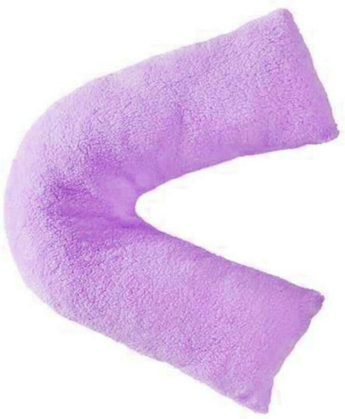 Teddy Bear Fleece V Shaped Pillow with Case or V Pillowcase Only – Soft Support Cushion | Night Zone