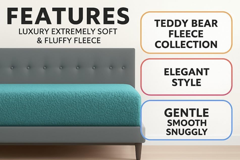 Teddy Fleece Fitted Sheet 30cm Deep – Extra Deep Teddy Bear Bedding | Night Zone