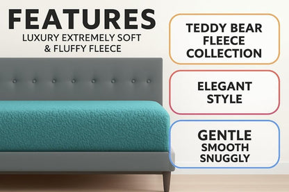 Teddy Fleece Fitted Sheet 30cm Deep – Extra Deep Teddy Bear Bedding | Night Zone