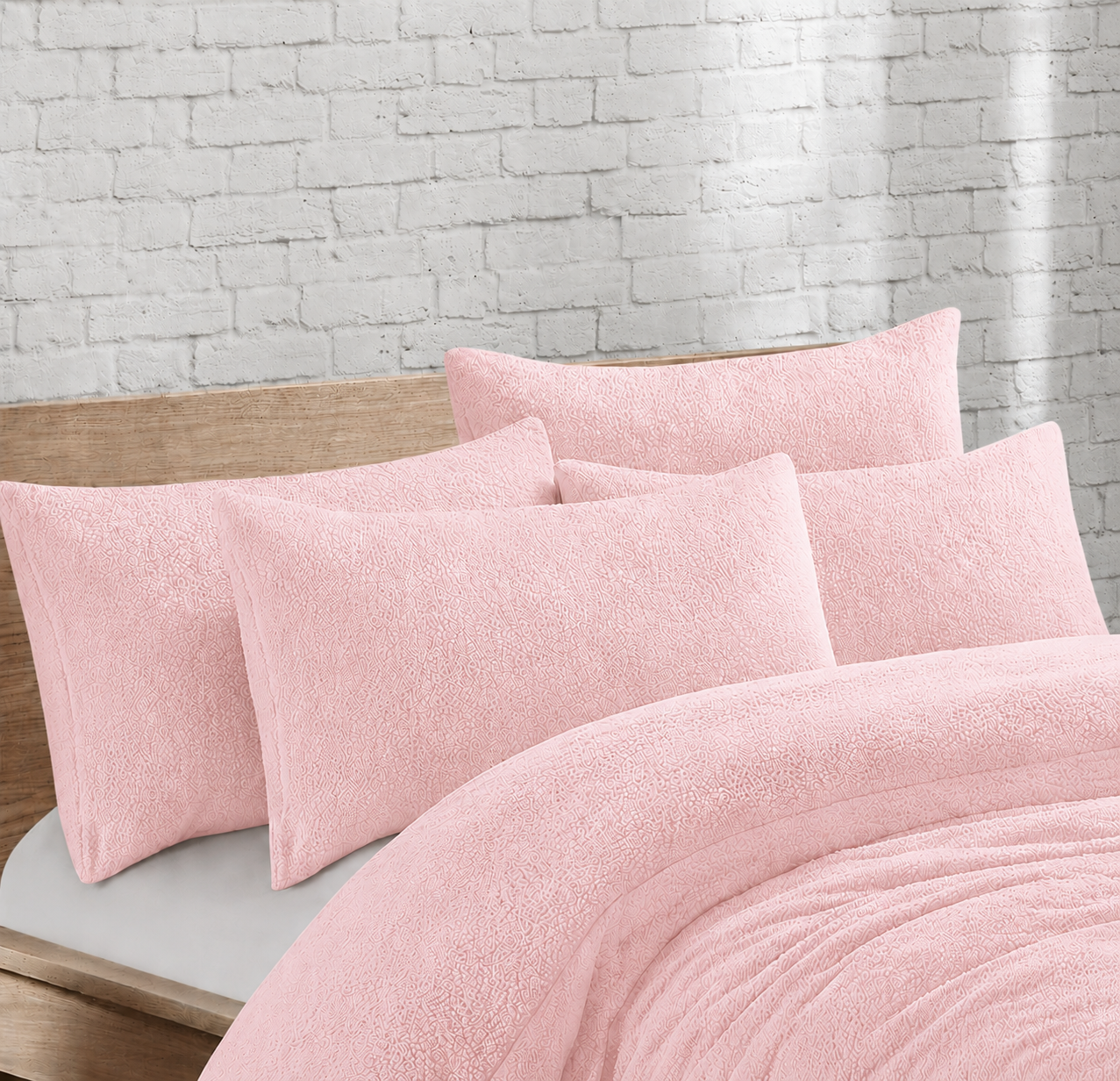 Teddy Bear Fleece Pillowcases Pair – Soft Warm Plush Bedding | Night Zone