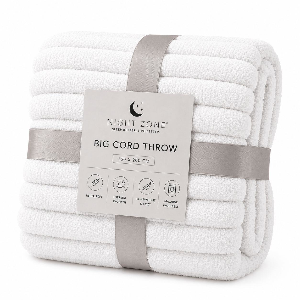 Big Cord Teddy Fleece Thermal Soft Warm Sofa & Bed Throw for Winter | Night Zone