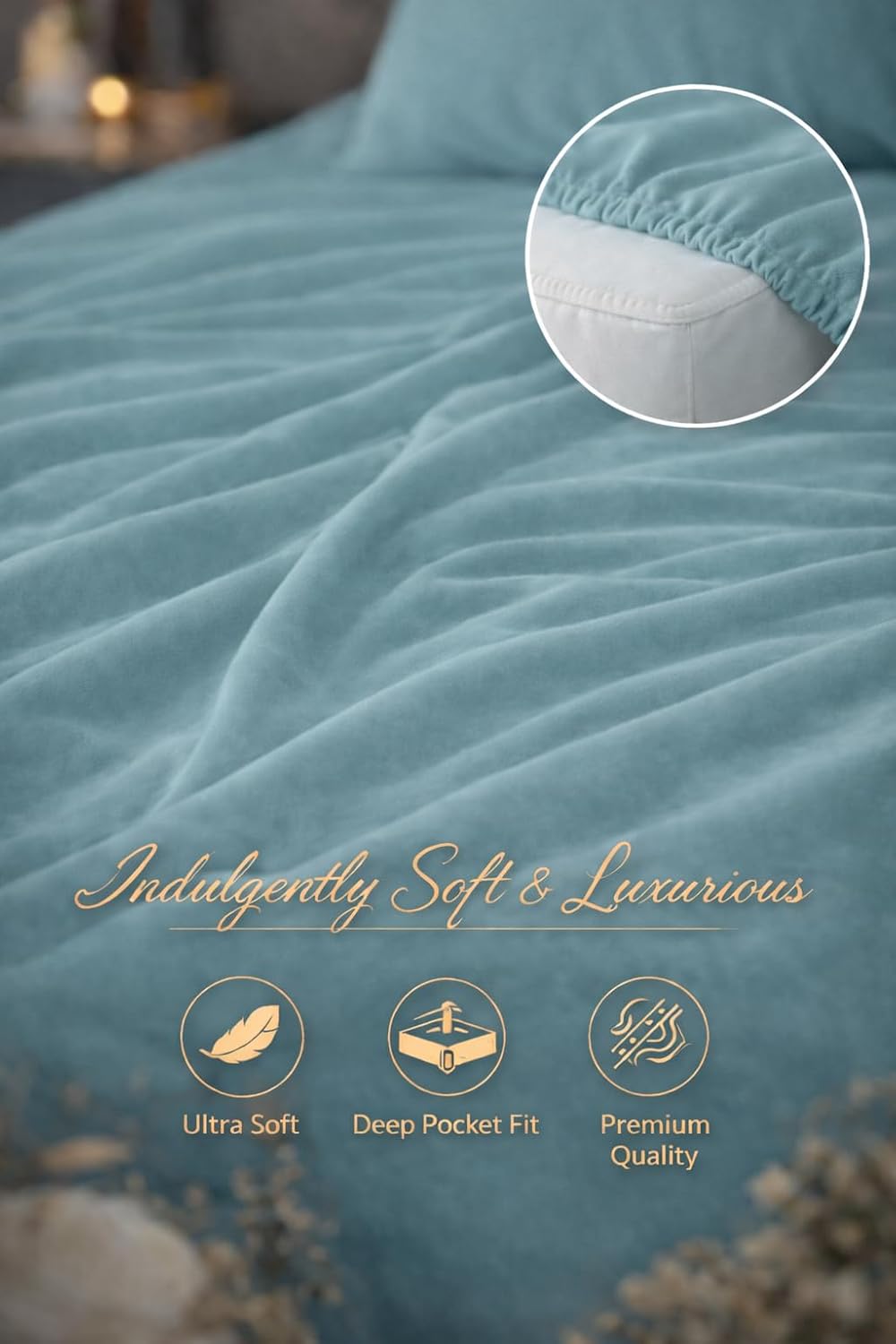 Microfibre Fitted Sheet 25cm Deep – Soft Easy Care Bedding | Night Zone