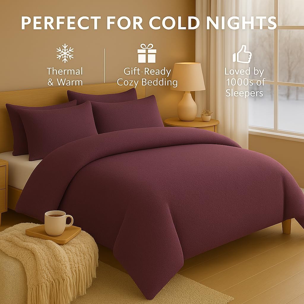 Teddy Fleece Duvet Cover Set – Soft Warm Teddy Bear Bedding | Night Zone