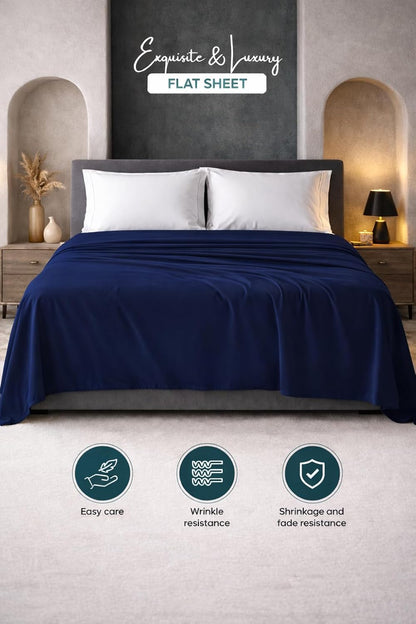 Microfibre Flat Sheet – Ultra Soft Breathable Easy Care Durable Bed Sheet | Night Zone