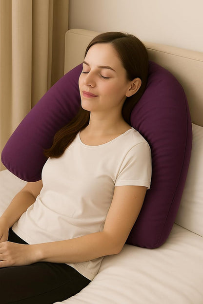 Easy Care Polycotton Orthopaedic V Shaped Pillow with Case or V Pillowcase Only | Night Zone