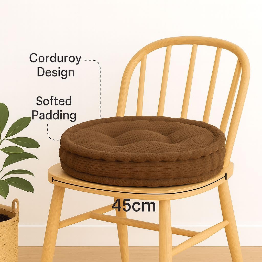 Round Fleece Booster Seat Pad 10cm Thick – Soft Chair Cushion for Extra Comfort | Night Zone