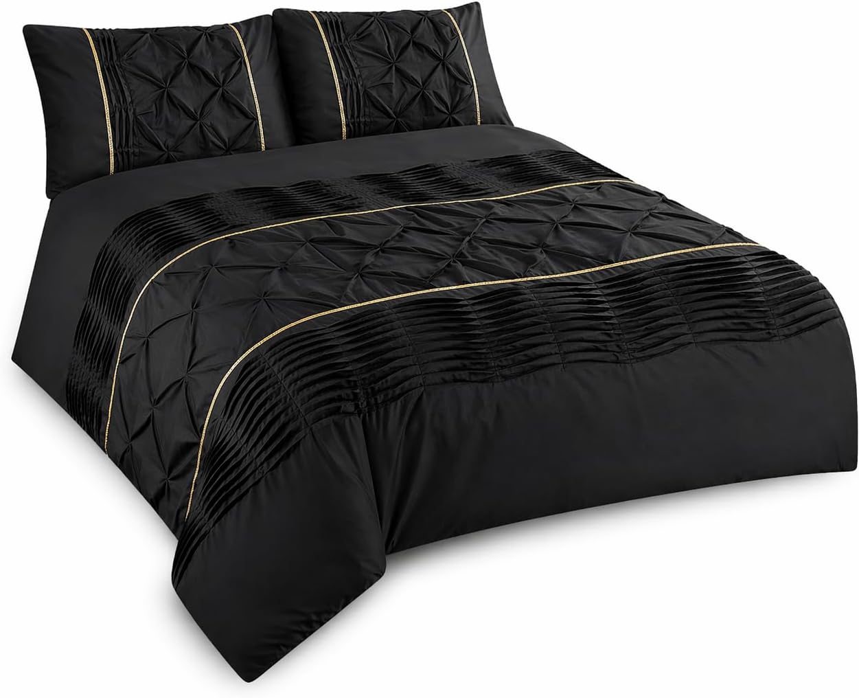 Eleanor Pintuck Polycotton Duvet Cover Set – Luxury Hotel Style Bedding | Night Zone