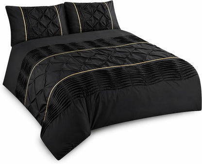 Eleanor Pintuck Polycotton Duvet Cover Set – Luxury Hotel Style Bedding | Night Zone