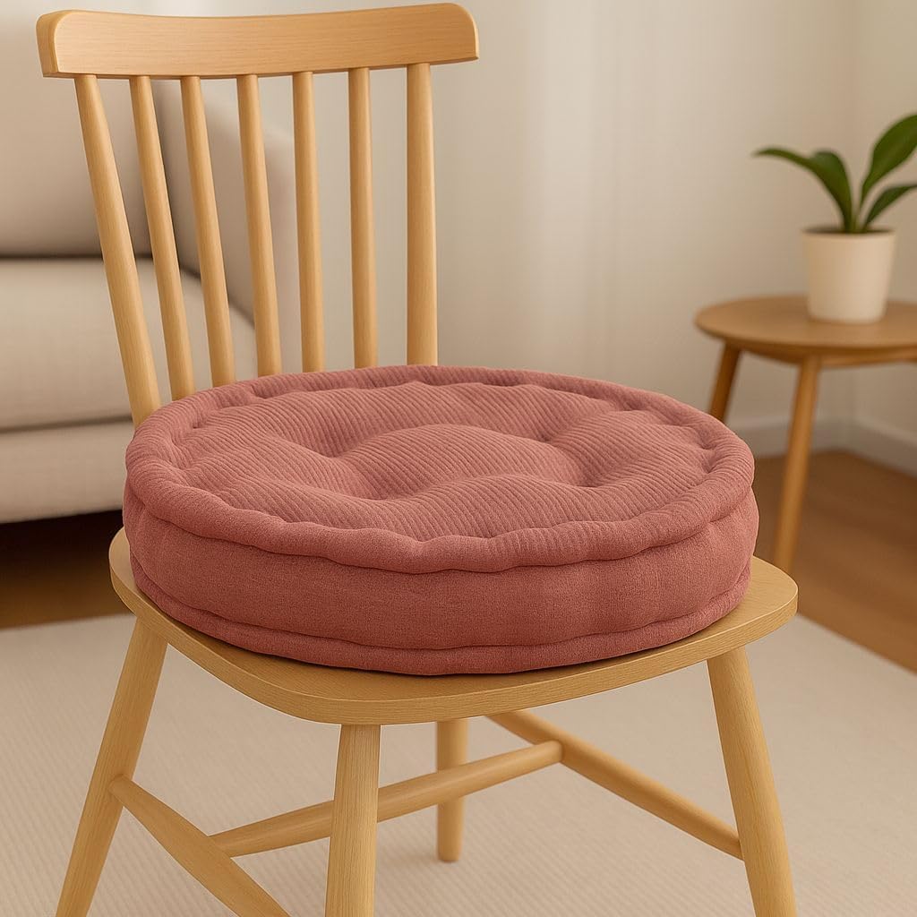 Round Fleece Booster Seat Pad 10cm Thick – Soft Chair Cushion for Extra Comfort | Night Zone