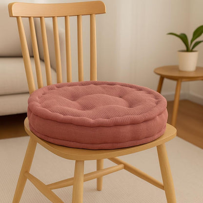 Round Fleece Booster Seat Pad 10cm Thick – Soft Chair Cushion for Extra Comfort | Night Zone