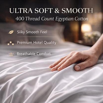 Flat Bed Sheet 400 Thread Count 100% Egyptian Cotton Flat Sheet