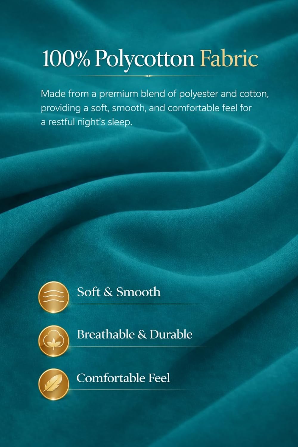 Polycotton Fitted Sheet 25cm Deep – Soft Easy Care Bedding | Night Zone