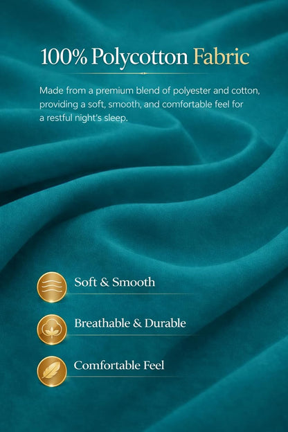 Polycotton Fitted Sheet 25cm Deep – Soft Easy Care Bedding | Night Zone
