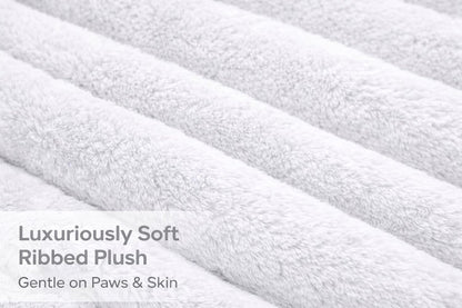 Waterproof Ribbed Plush Pet Bed – Cord Sofa Dog & Cat Bed with Raised Sides | Night Zone
