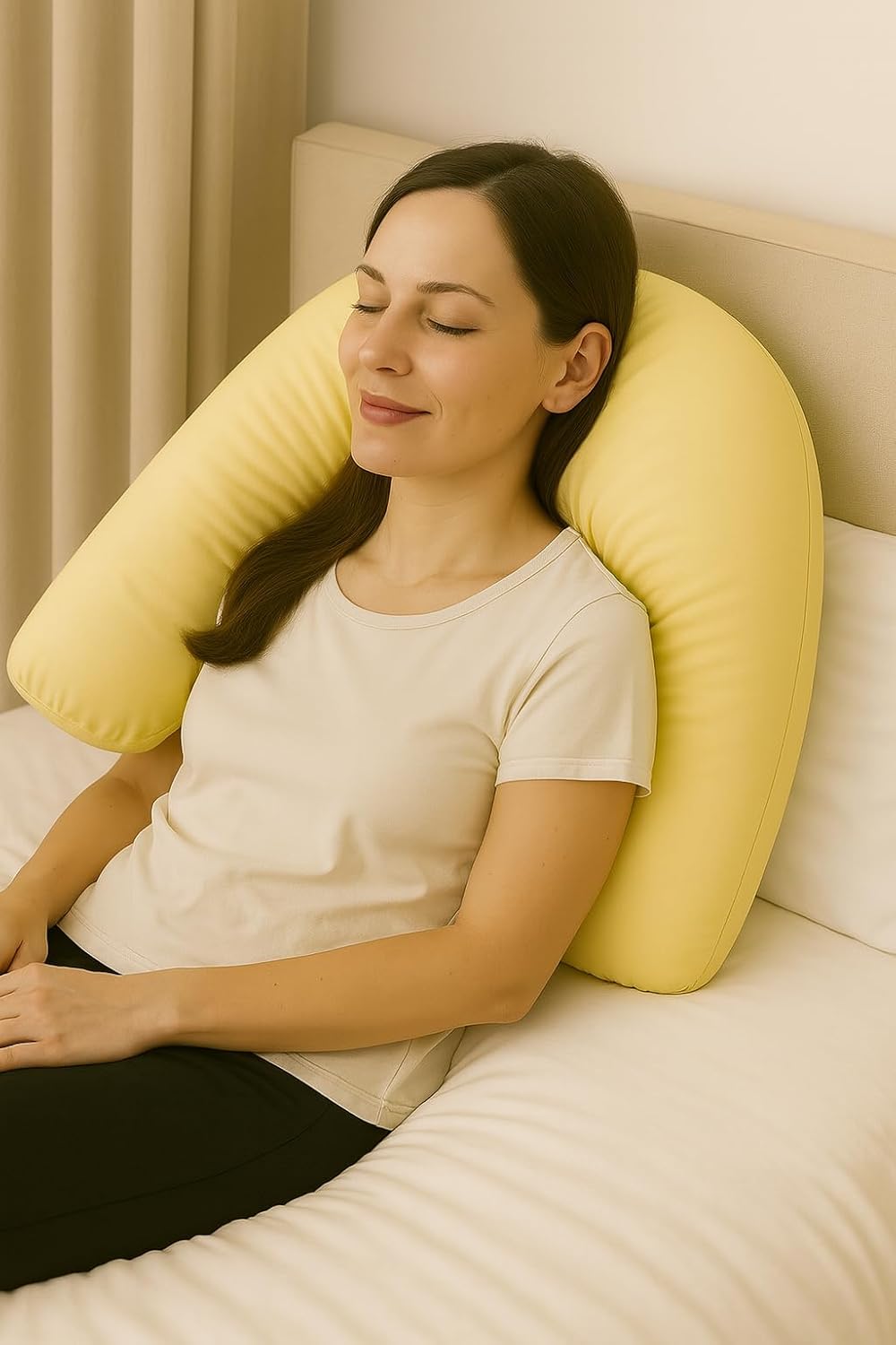 Easy Care Polycotton Orthopaedic V Shaped Pillow with Case or V Pillowcase Only | Night Zone