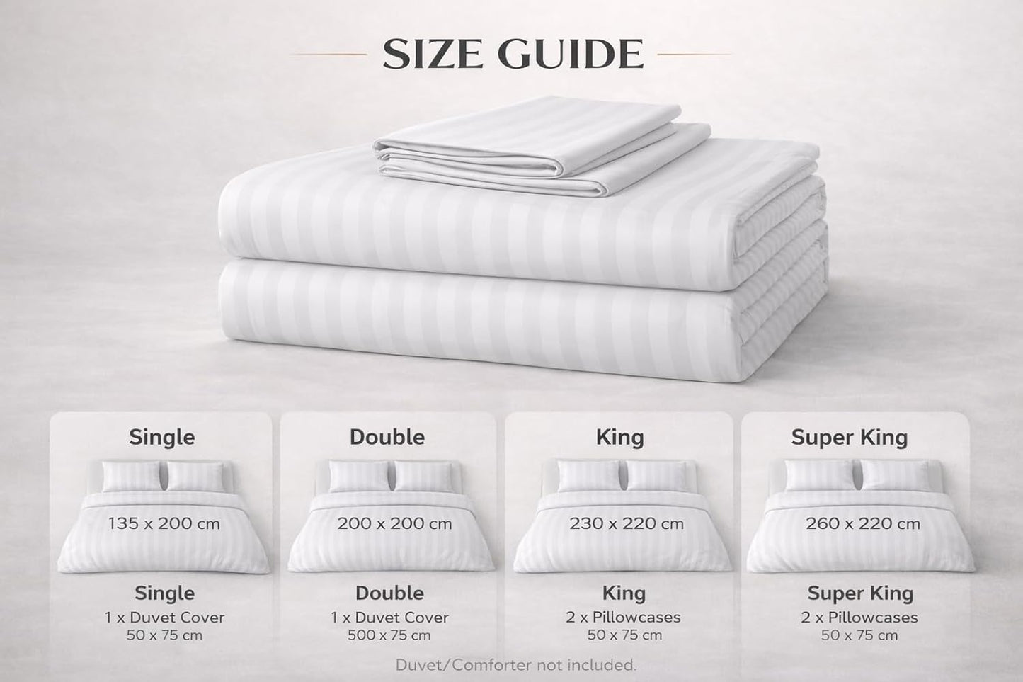 Microfiber Embossed Stripe Duvet Cover Set – Soft Touch Hotel Style Bedding | Night Zone