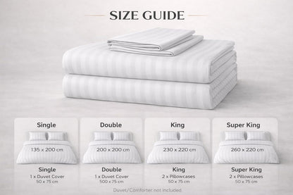 Microfiber Embossed Stripe Duvet Cover Set – Soft Touch Hotel Style Bedding | Night Zone